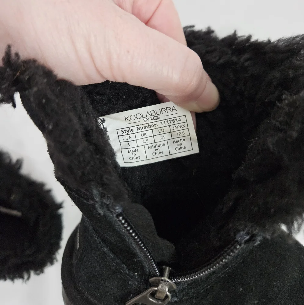 Koolaburra By Ugg Girls Size 5 Black Boots